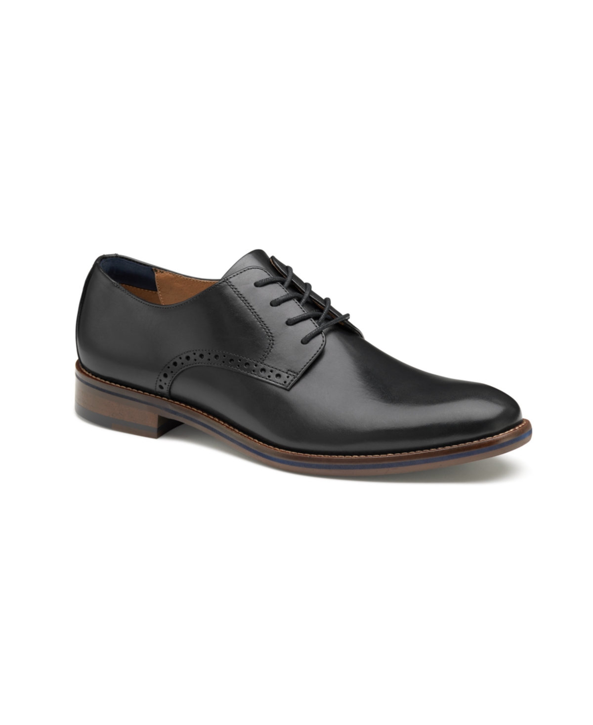 Shop Johnston & Murphy Men's Conard 2.0 Plain Toe Dress Shoes In Black