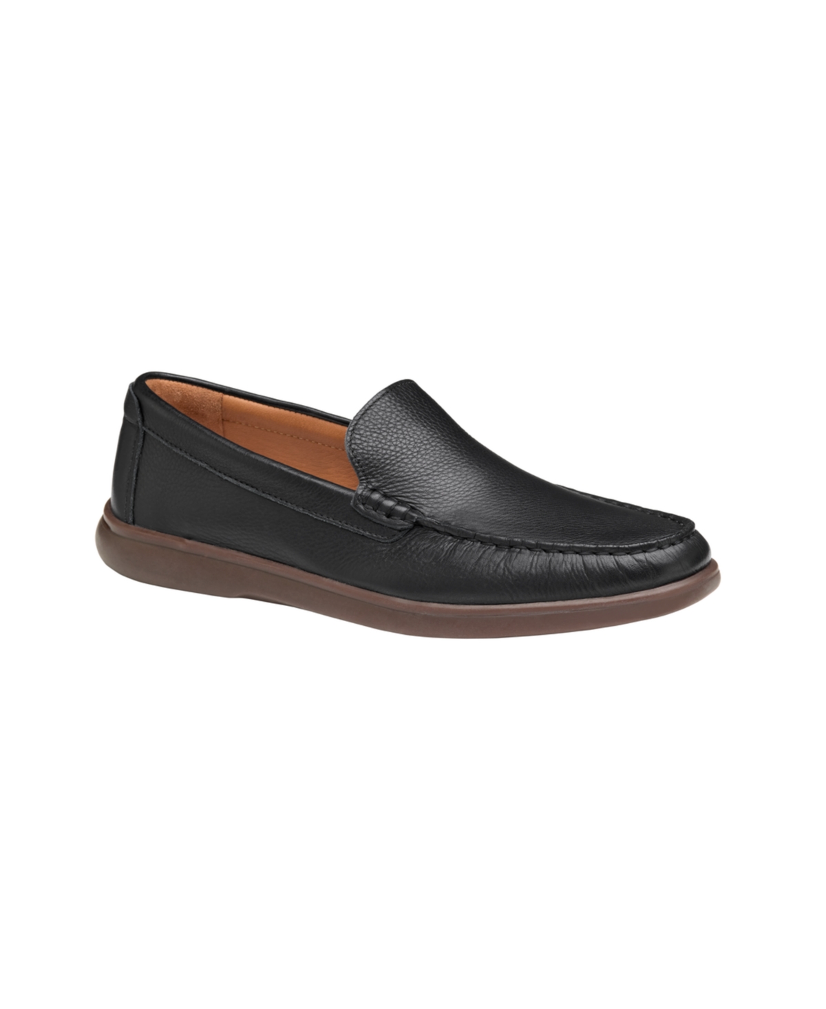 Shop Johnston & Murphy Men's Brannon Venetian Slip-on Loafers In Black