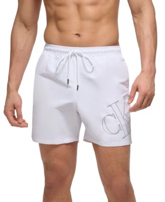 Calvin Klein Men s 5 CK Outline Logo Swim Trunks Macy s