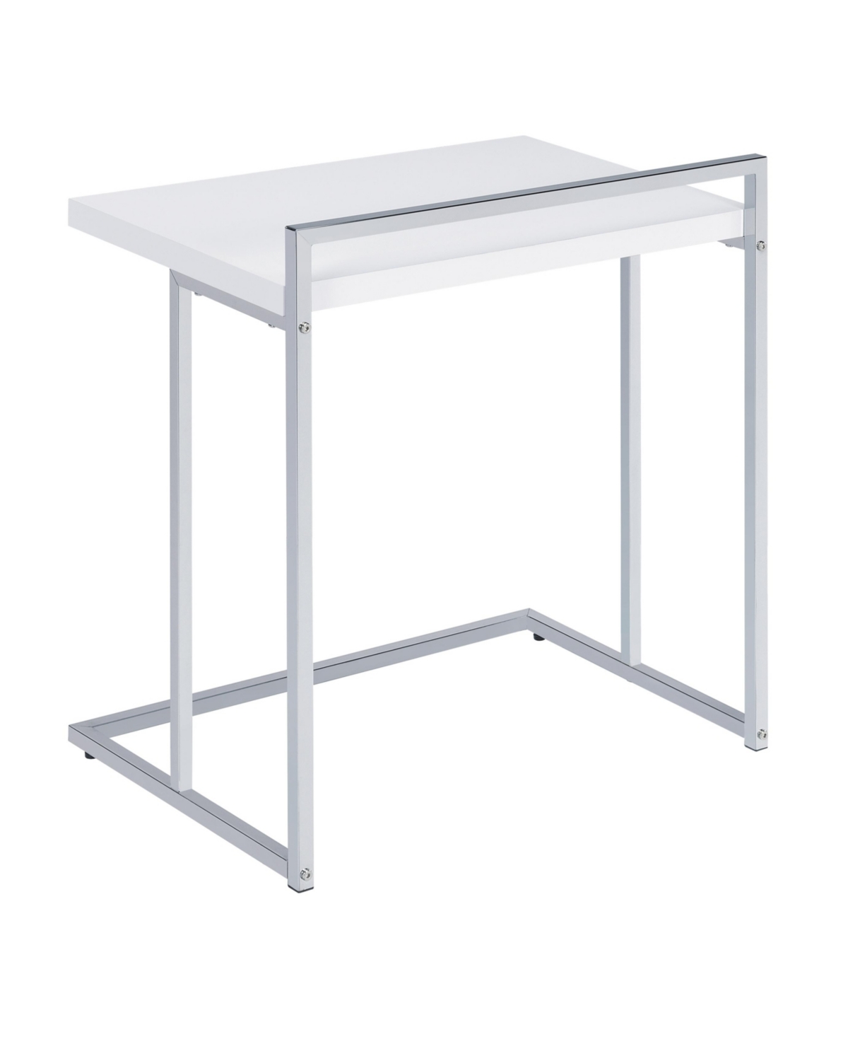 Coaster Home Furnishings Rectangular Snack Table with Metal Base - Chrome