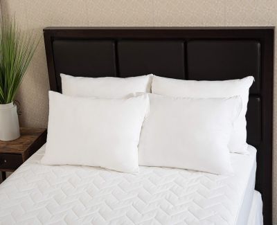 Poly-Cotton Zippered Pillow Protector - 200 Thread Count - Protects Against Dust, Dirt, and Debris - Queen Size - 4 Pack