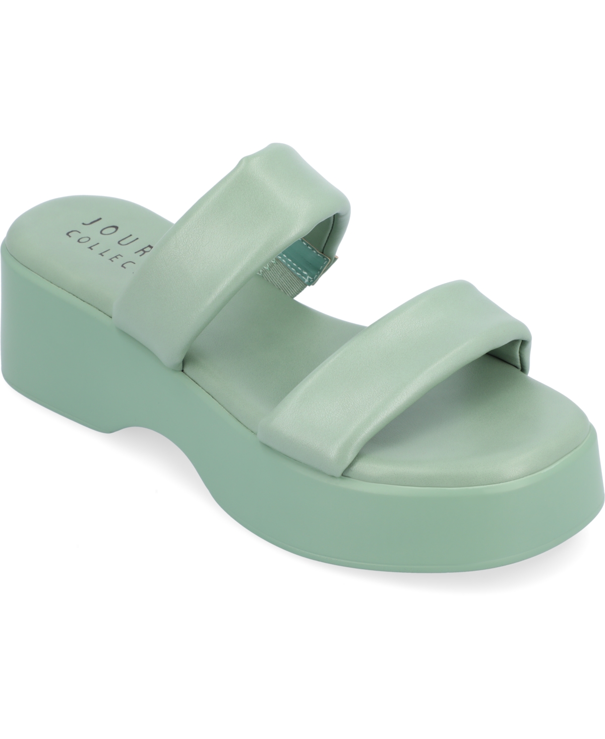Journee Collection Women's Veradie Platform Sandals In Sage