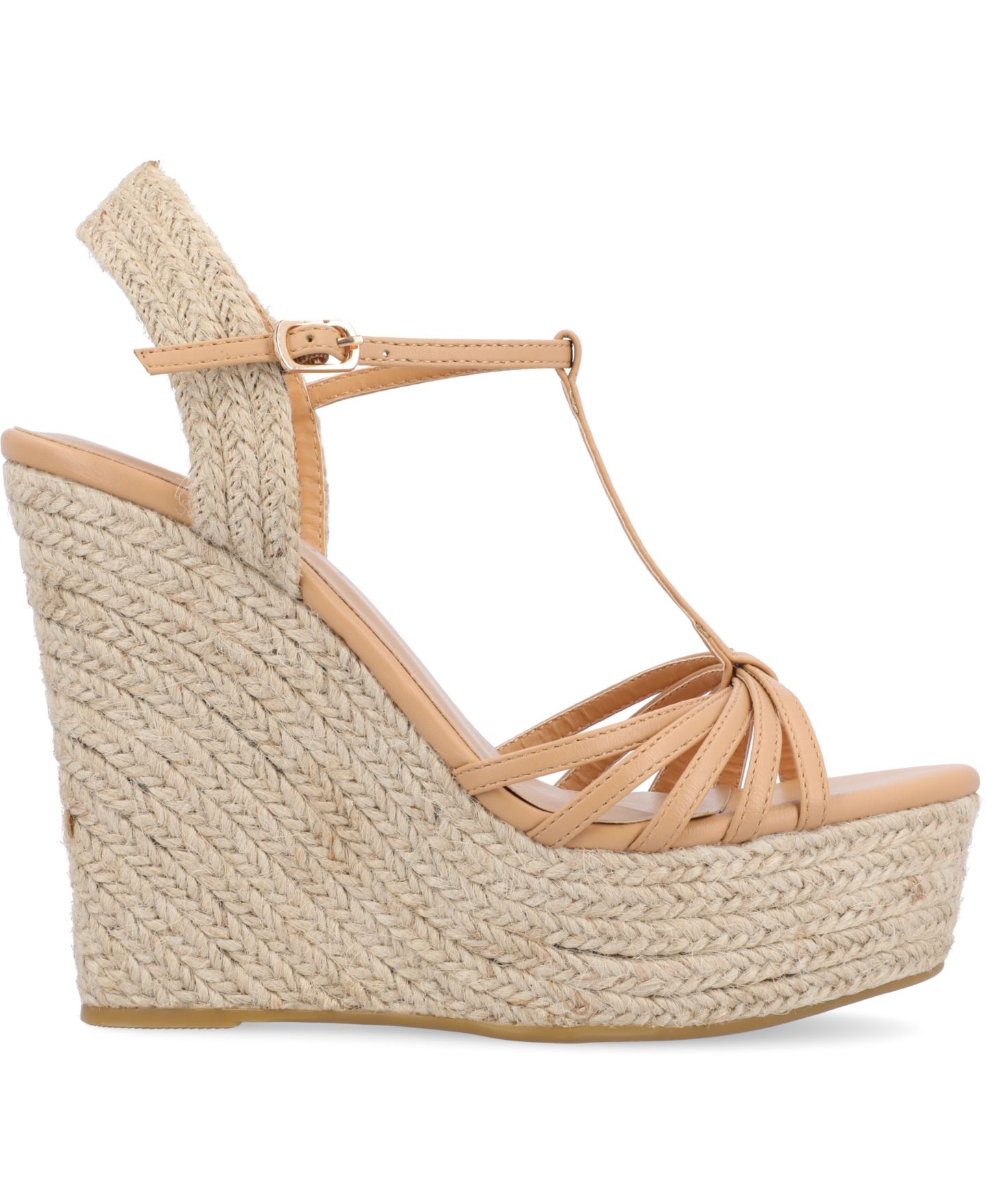 Женские сандалии Journee Collection Yara Platform Wedge, цвет: Коричневый — фото 2