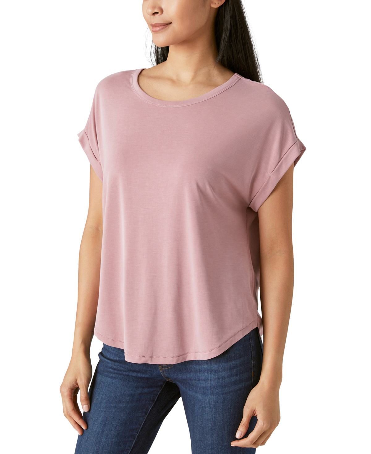 Lucky Brand Women's Short Sleeve Sandwash Dolman Tee