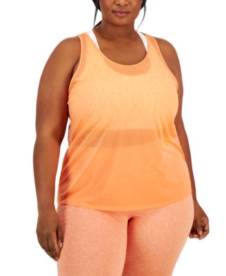 ID Ideology - Plus Size Ultra Light Sheer Racerback Tank Top