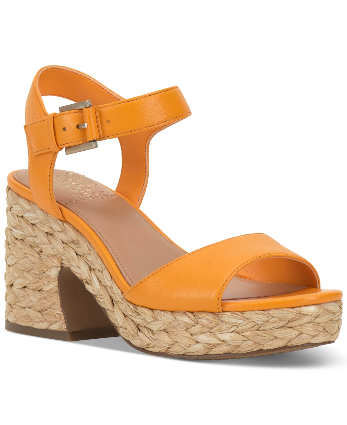 Vince Camuto Ranneli Strappy Espadrille Platform Sandals In Mango Sorbet