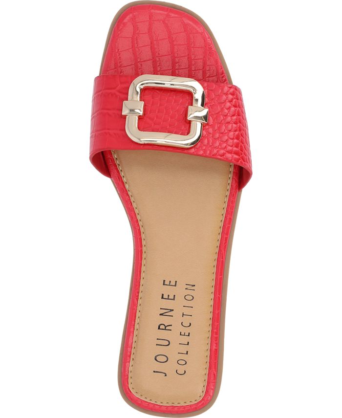 Journee Collection Women's Joarie Croco Sandals - Macy's
