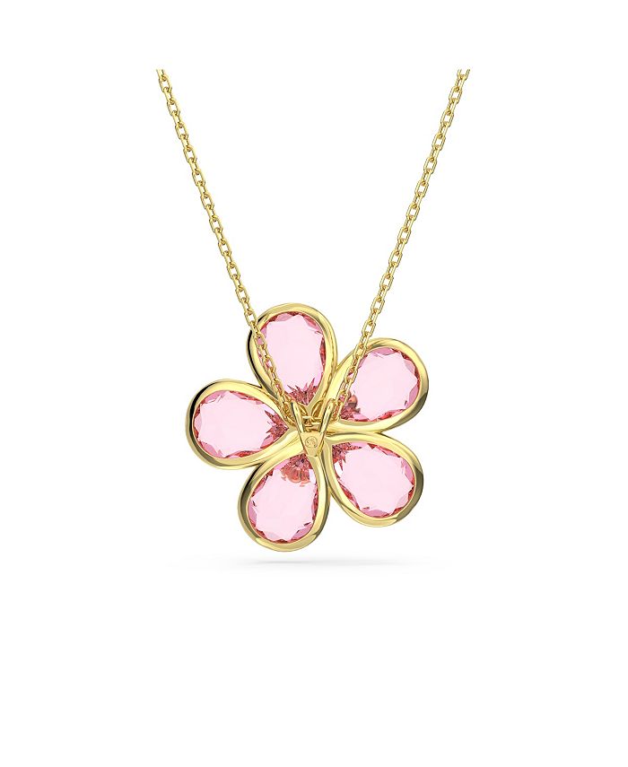 Buy the Designer Swarovski Gold-Tone Link Chain Four Leaf Clover Pendant  Necklace