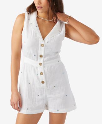 O'Neill - Juniors' Ayden Cotton Button-Front Romper
