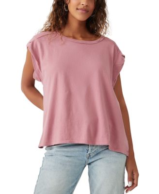 Free People - Women's Naomi Batwing-Sleeve Cotton T-Shirt