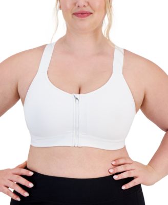 ID Ideology Plus Size High Impact Zip Front Sports Bra Created for Macy s Macy s