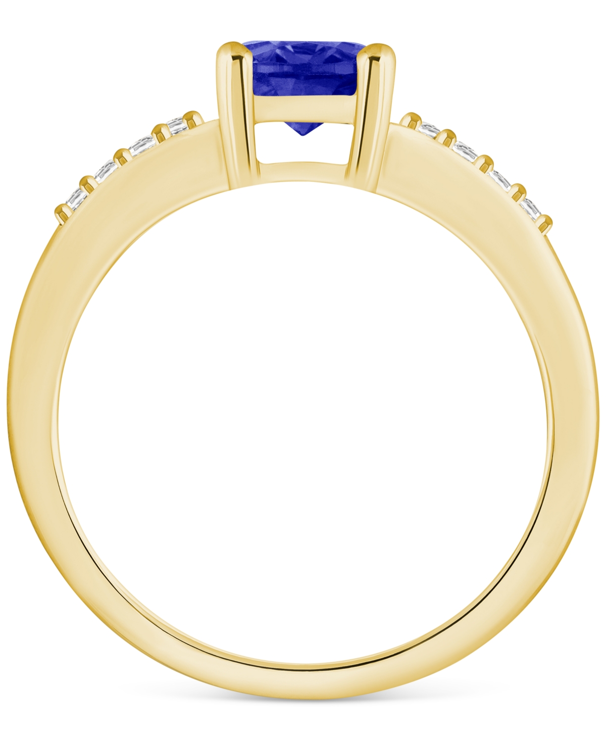 Tanzanite (1-1/4 ct. t.w.) & Diamond (1/8 ct. t.w.) Ring Set in 14k- GOLD