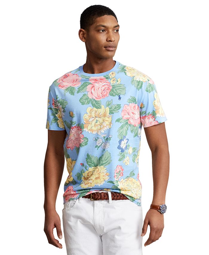 Polo Ralph Lauren Men's Classic-Fit Floral Jersey T-Shirt - Macy's