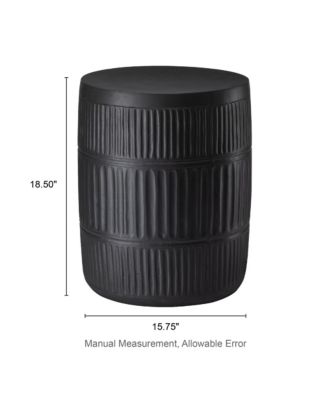 18.5'' H Multi-Functional Magnesium Oxide Textured Garden Stool or Planter Stand or Accent Table