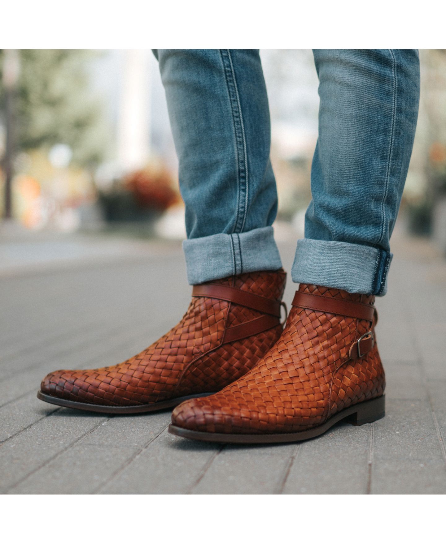 Мужские ботинки Taft Dylan Hand-Woven Leather Buckle Jodhpur, цвет: Коричневый — фото 7