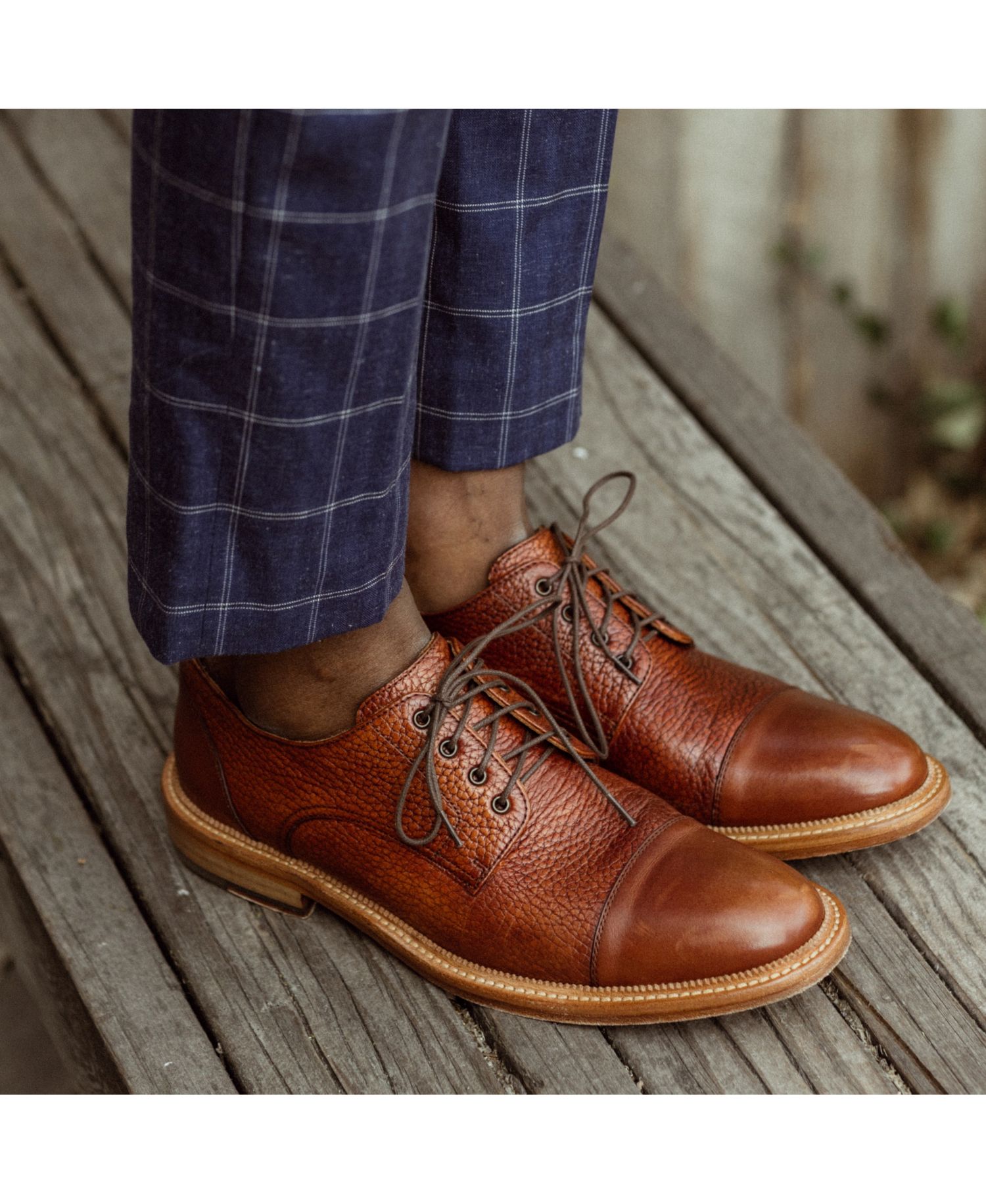 Men's Rome Full-Grain Leather Cap Toe Dress Shoes