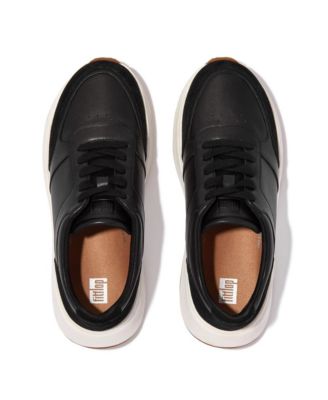 Women's F-Mode Leather or Suede Flatform Trainer Sneakers
