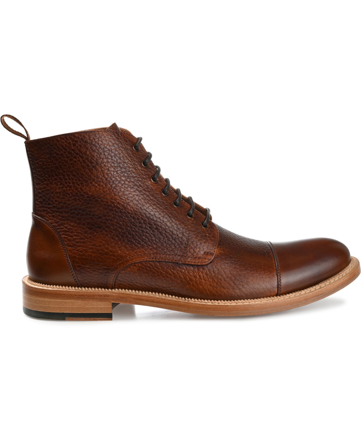 Мужские ботинки Taft Rome Full-grain Leather Cap Toe Dress Boots, цвет: Коричневый — фото 2