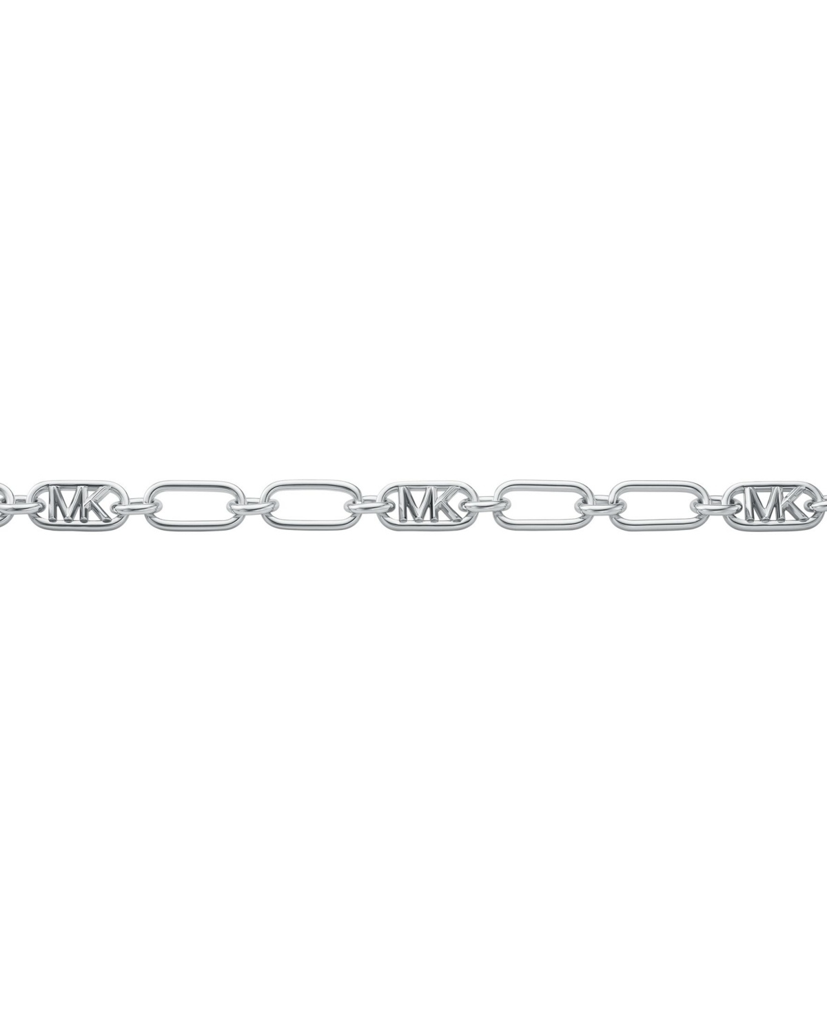 Shop Michael Kors Empire Link Chain Necklace In Silver