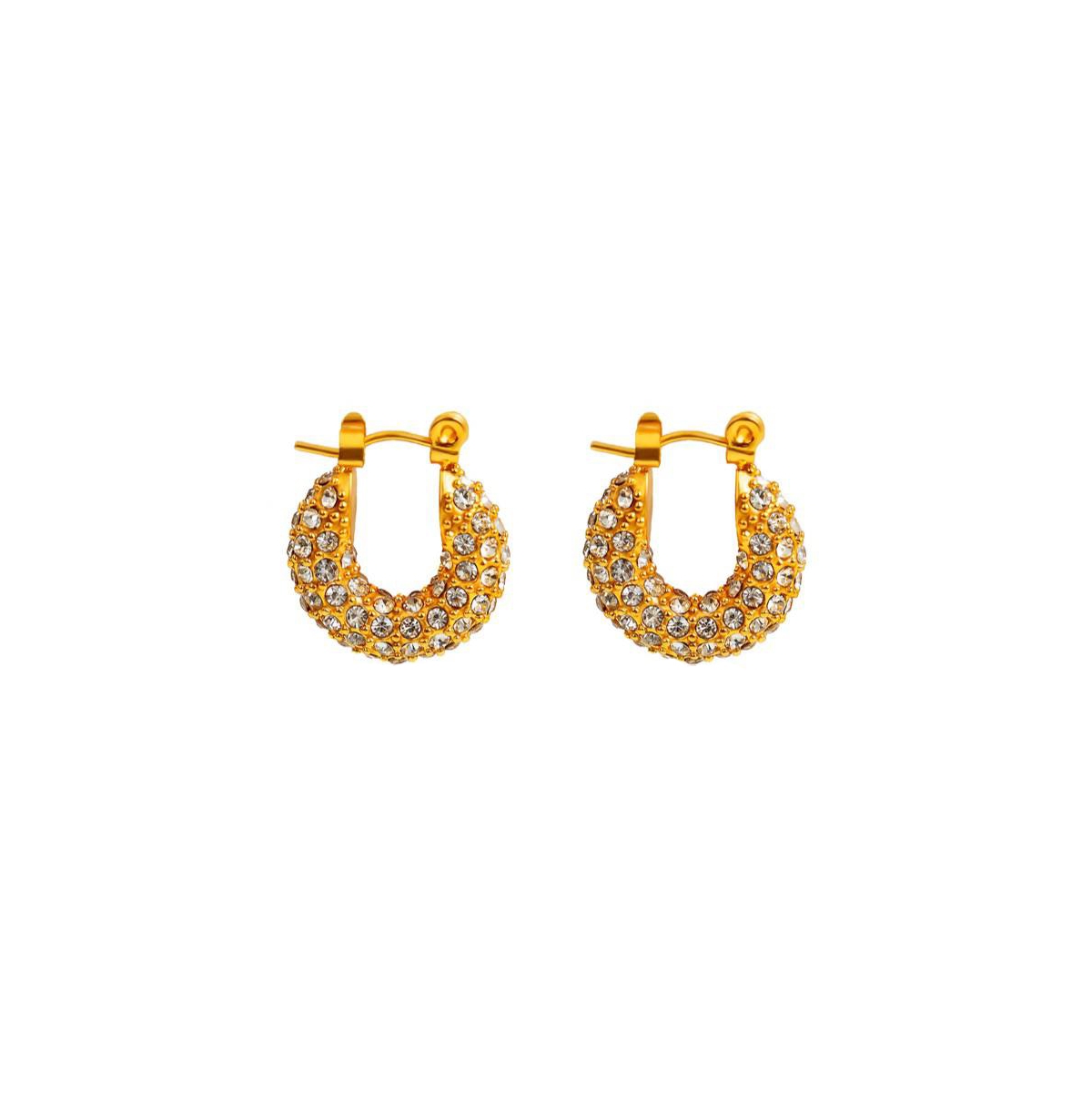 Holiday Hoop Earrings - Gold
