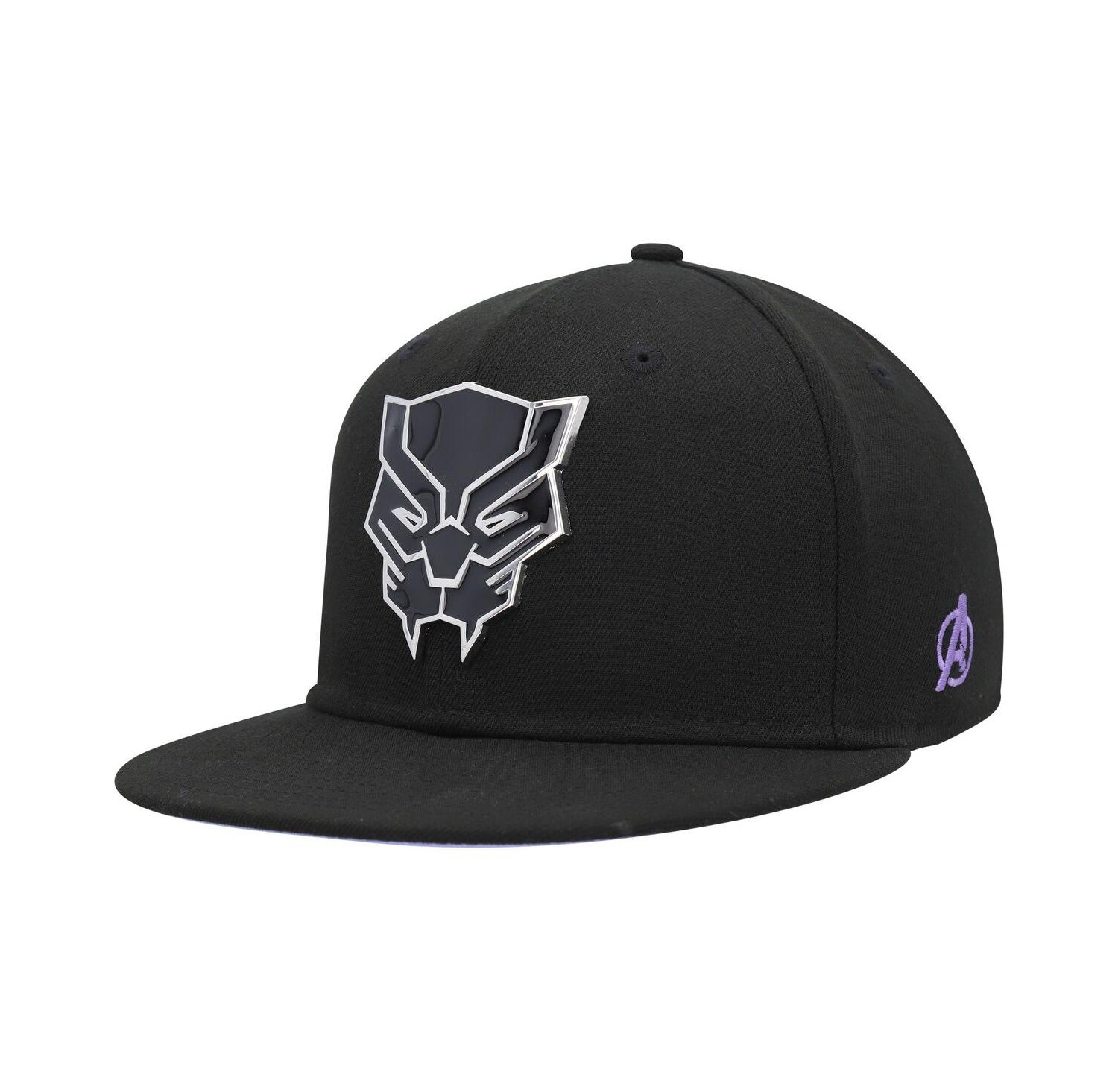 Men's Black Black Panther Marvel Fitted Hat