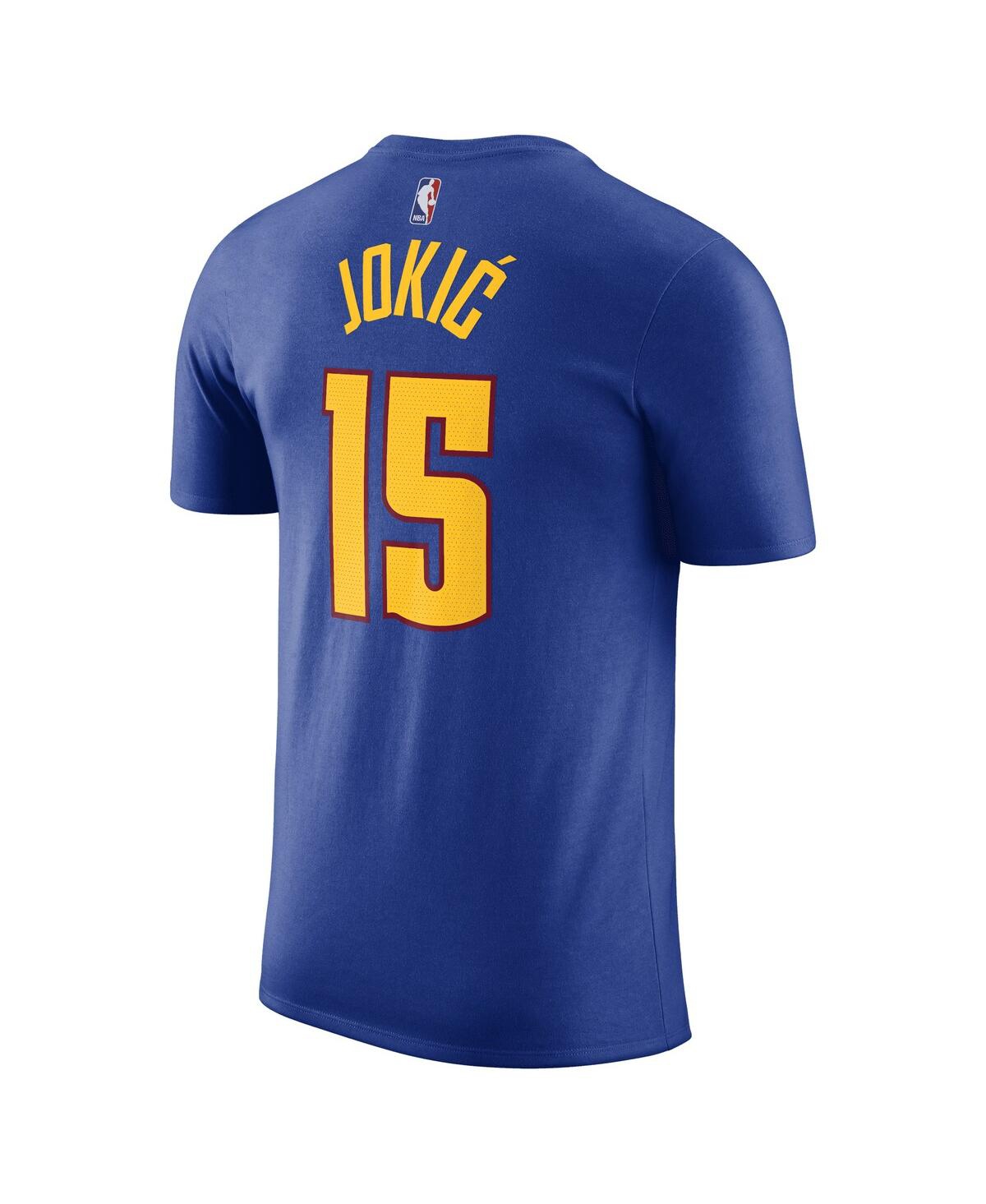 JORDAN MEN'S JORDAN NIKOLA JOKIC BLUE DENVER NUGGETS 2022/23 STATEMENT EDITION NAME AND NUMBER T-SHIRT 