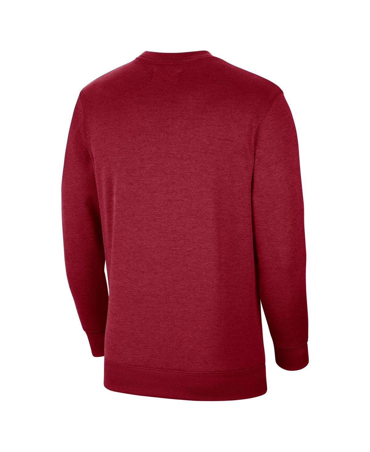 Shop Jordan Men's  Crimson Oklahoma Sooners Logo Pullover Sweatshirt