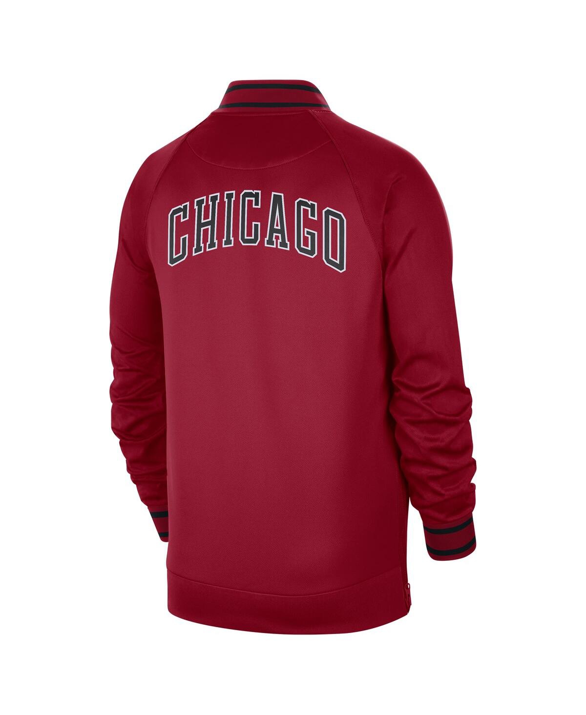 Shop Nike Men's  Red, White Chicago Bulls 2022/23 City Edition Showtime Thermaflex Full-zip Jacket In Red,white