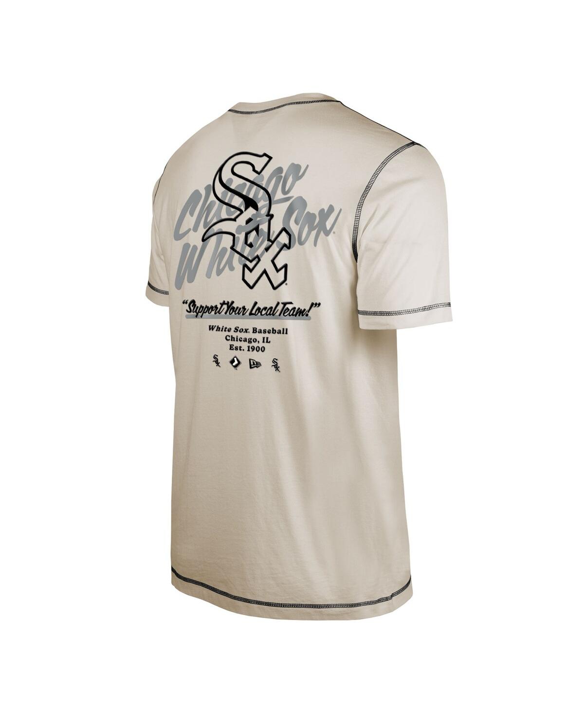 NEW ERA MEN'S NEW ERA WHITE CHICAGO WHITE SOX TEAM SPLIT T-SHIRT 