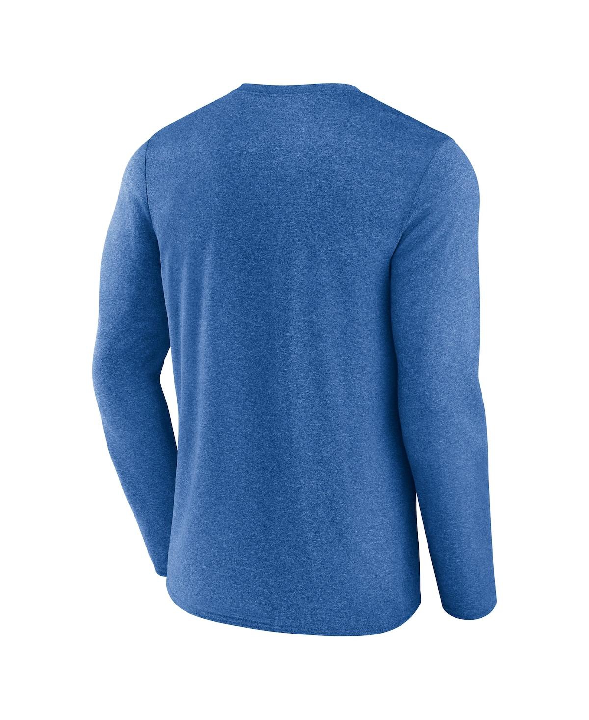 Fanatics Men's  Heathered Royal Philadelphia 76ers Where Legends Play Iconic Practice Long Sleeve T-s In Heathered Royal