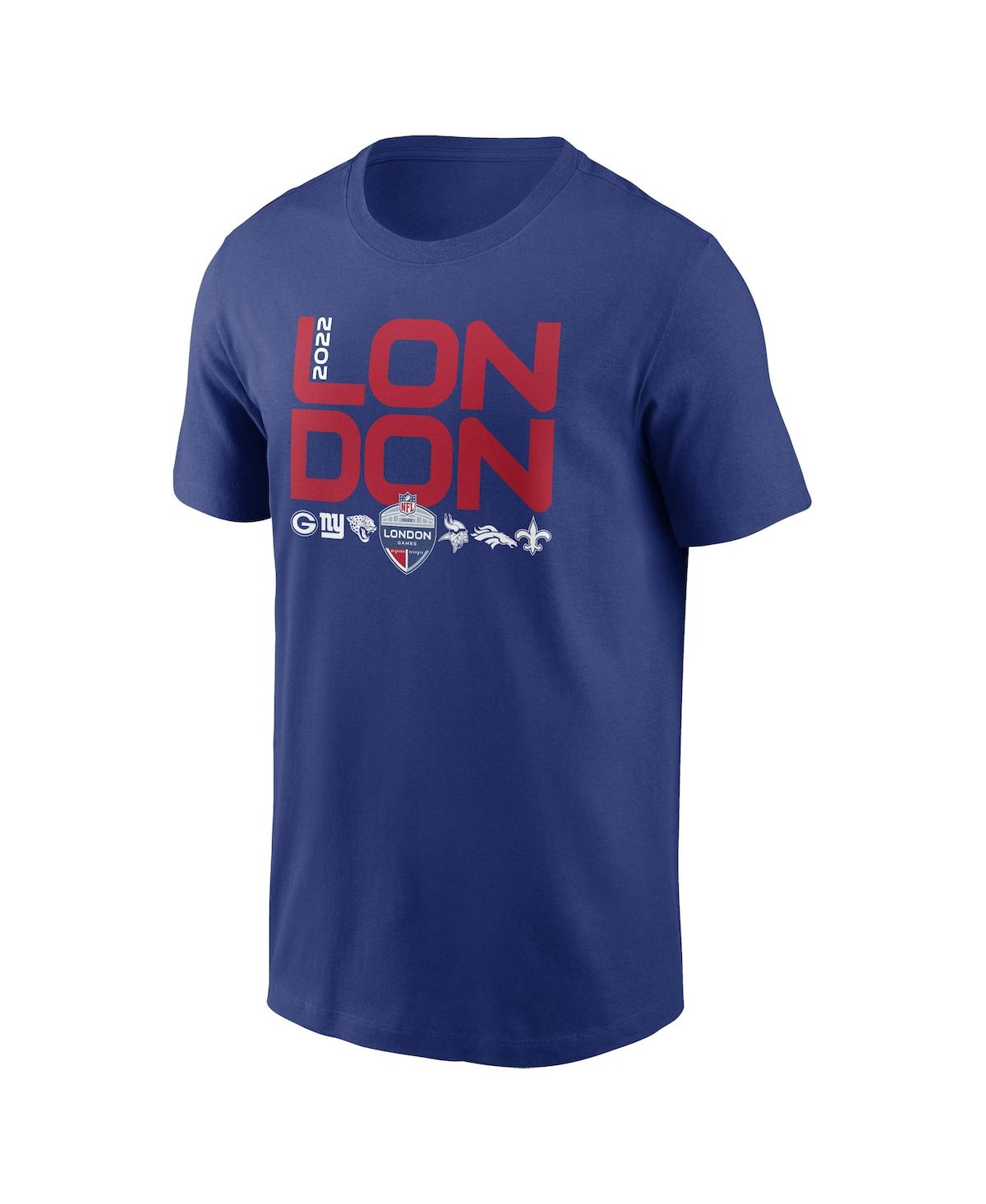 Shop Nike Men's  Royal Nfl Essential London Games T-shirt