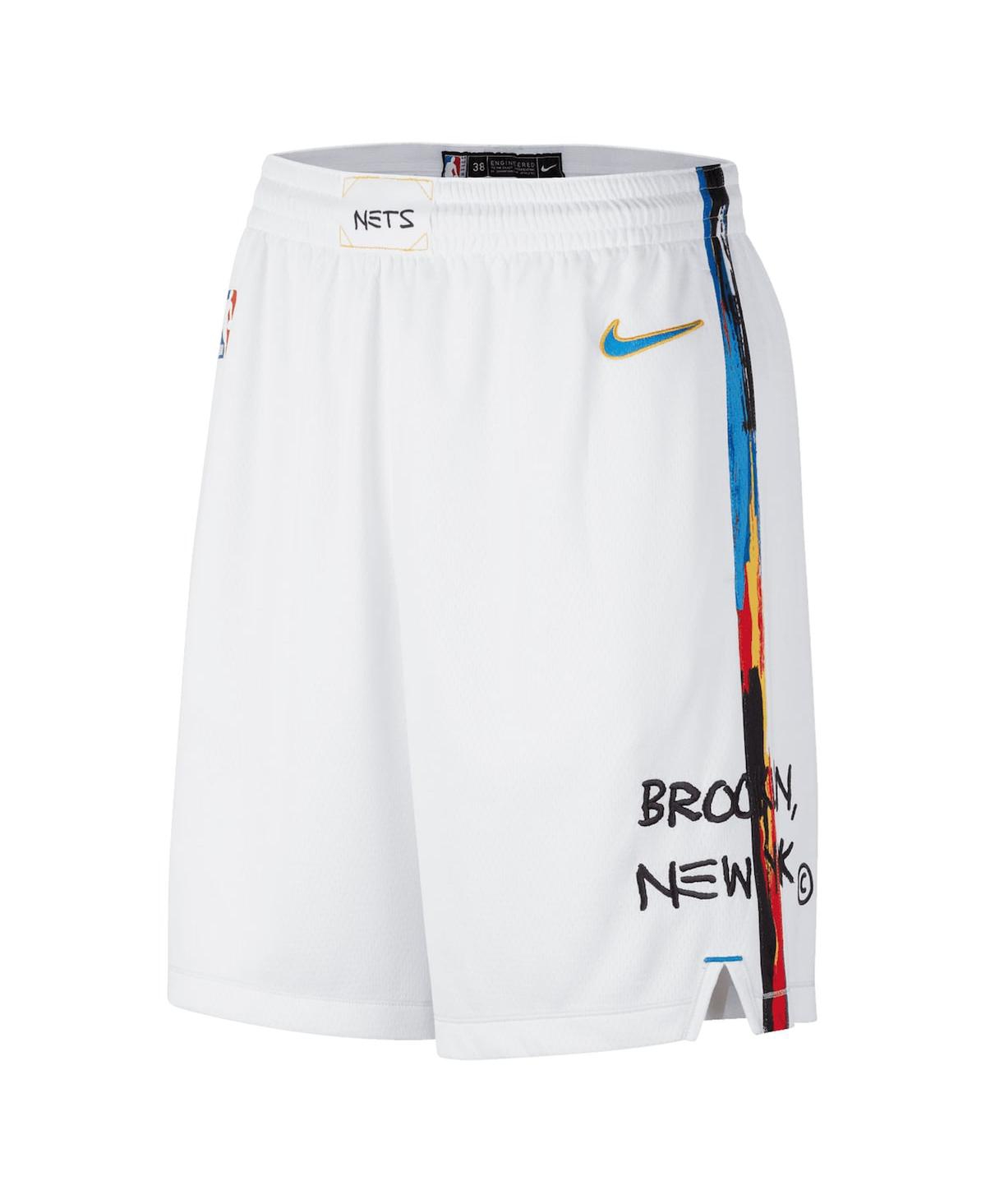 Shop Nike Men's  White Brooklyn Nets 2022/23 City Edition Swingman Shorts