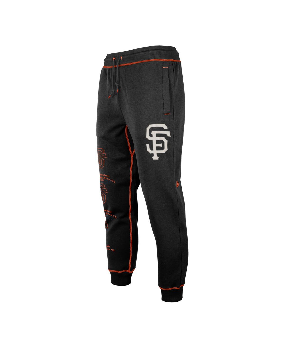 NEW ERA MEN'S NEW ERA BLACK SAN FRANCISCO GIANTS TEAM SPLIT JOGGER PANTS 