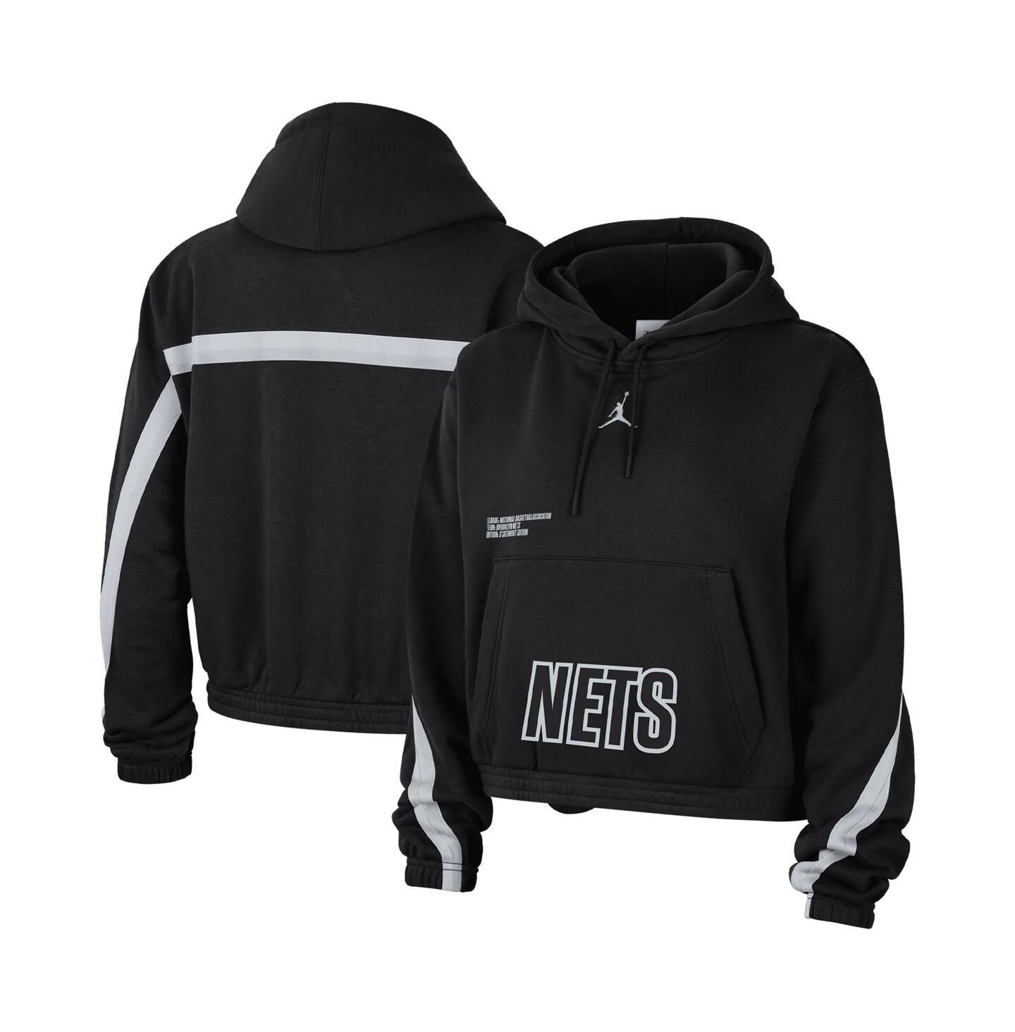 Женское худи Jordan Brooklyn Nets Courtside Statement Edition, Black — фото 1