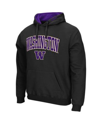 Men's Black Washington Huskies Arch and Logo 3.0 Pullover Hoodie