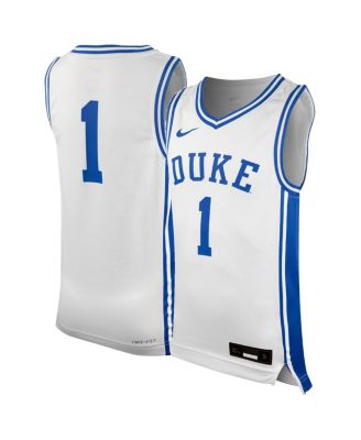Youth Boys #1 White Duke Blue Devils Icon Replica Basketball Jersey