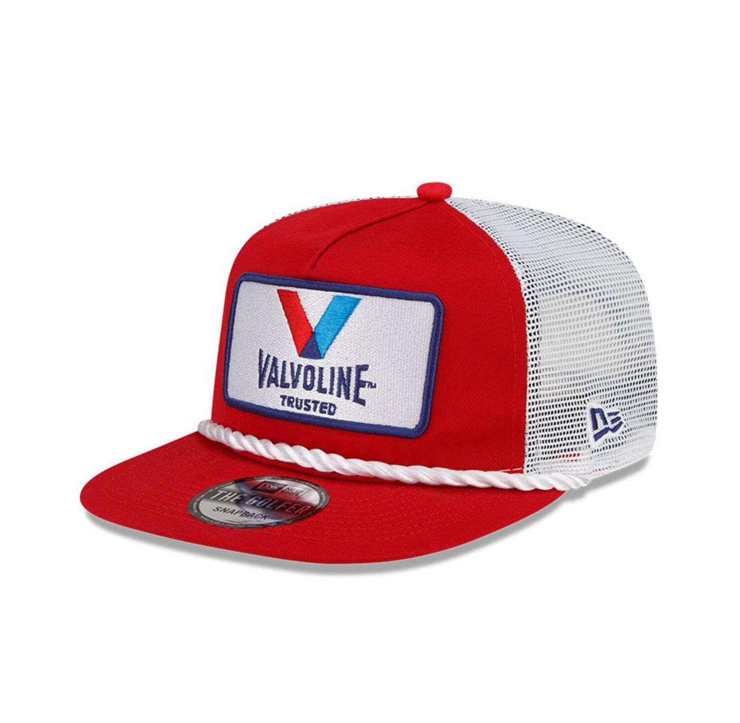 Men's Red, White Kyle Larson Golfer Snapback Adjustable Hat