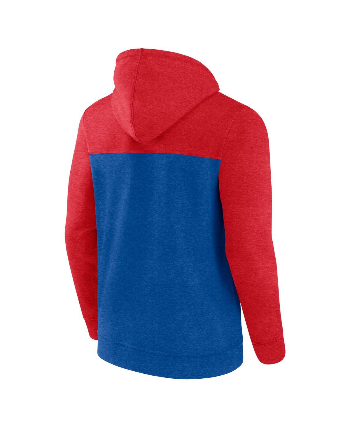 Men's Fanatics Red Philadelphia 76ers Big and Tall Down and Distance Full-Zip Hoodie - Red