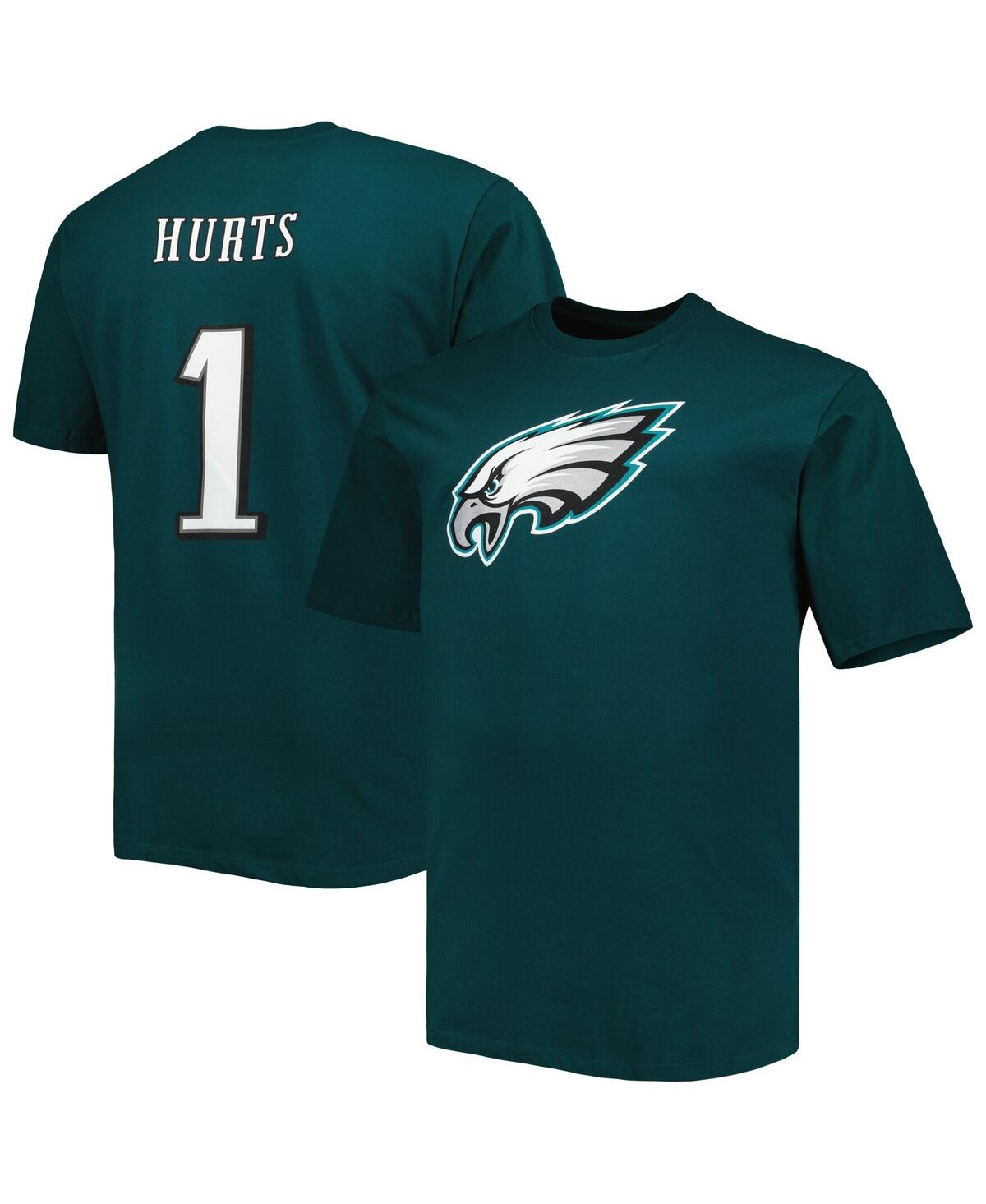 Men's Fanatics Jalen Hurts MidnightPhiladelphia Eagles Big and Tall Player Name and Number T-shirt - Green