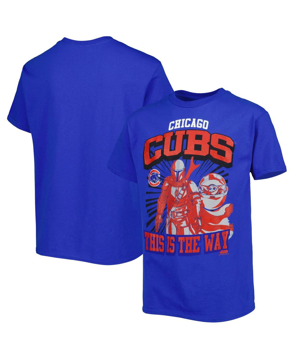 Youth BoysChicago Cubs Star Wars This is the Way T-shirt - Royal