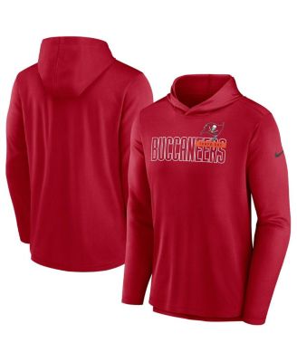 Men's Red Tampa Bay Buccaneers Performance Team Pullover Hoodie
