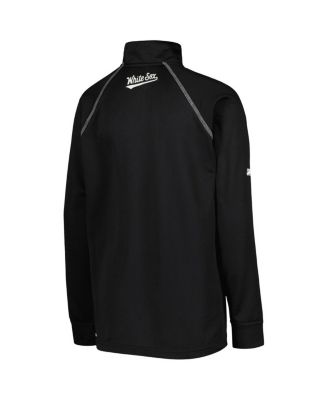 Youth Boys Black Chicago White Sox Team Raglan Quarter-Zip Jacket