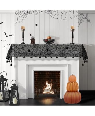 Crawling Halloween Spider Lace Table Runner
