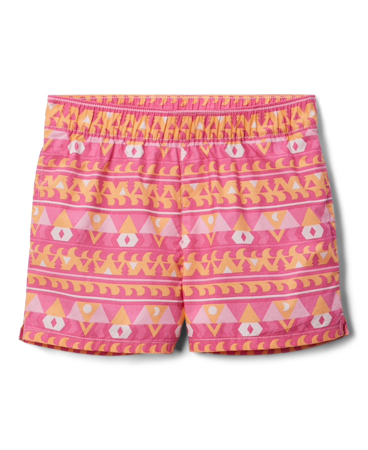 Columbia Kids' Big Girls Washed Out Printed Active Shorts In Wild Rose Camp Blanket