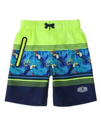 Boys 4-Way Stretch Quick Dry Board Shorts Swim Trunks with Mesh Lining UPF50+