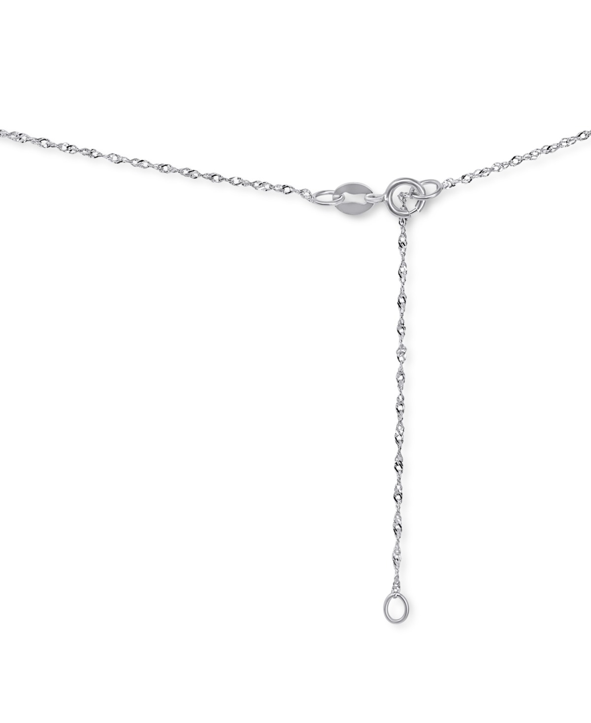Sapphire ( 3/8 ct. t.w.) & Diamond Accent Pendant Necklace in 14k White Gold, 16