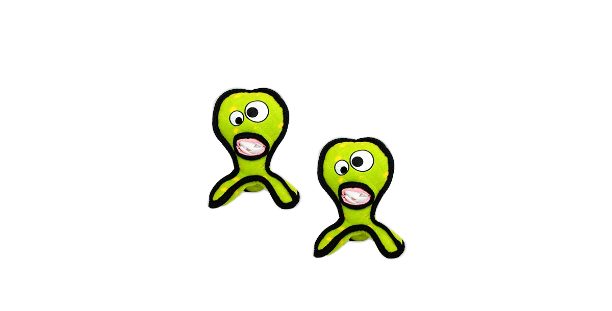 Alien G3 Green, 2-Pack Dog Toys - Bright Green