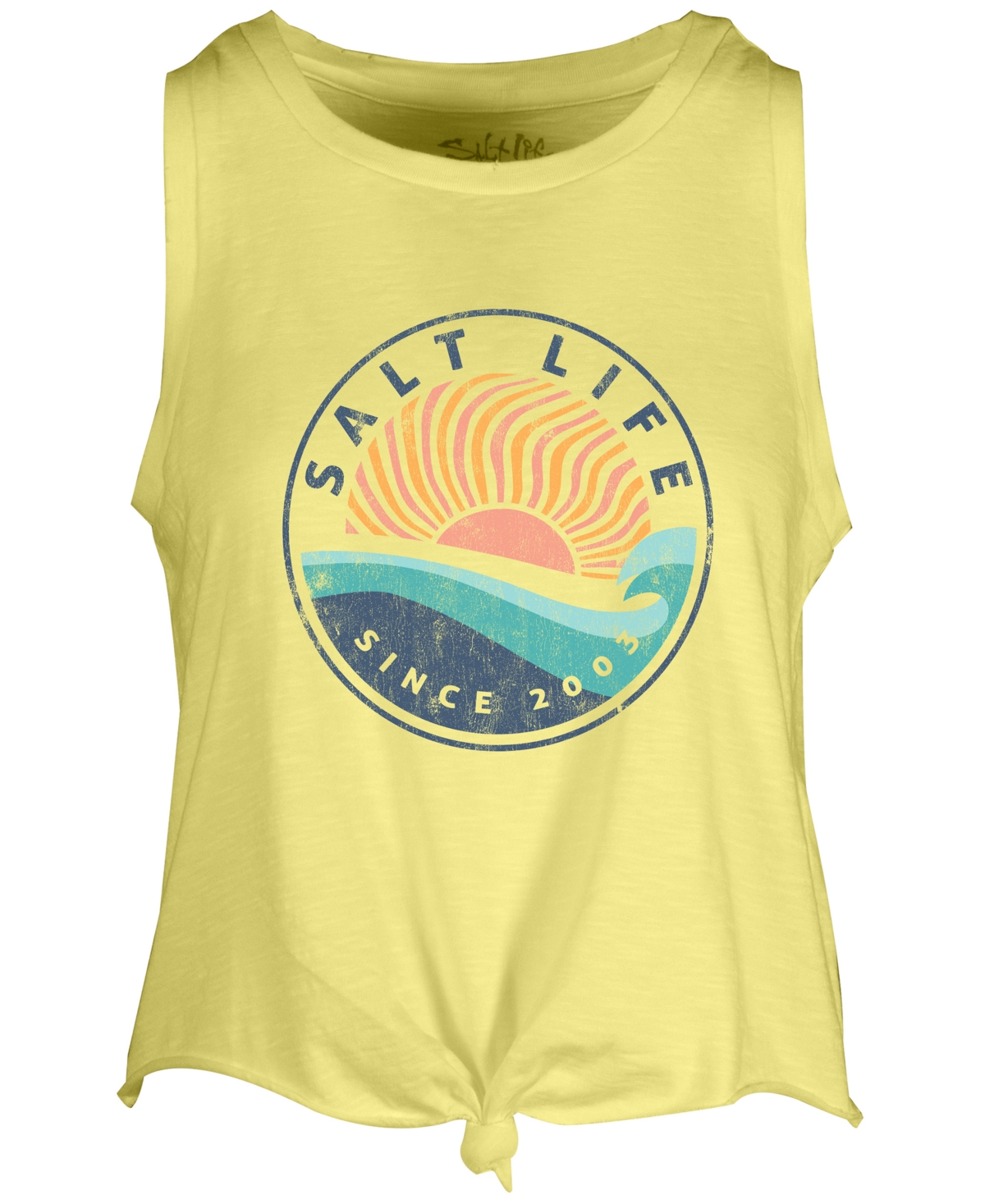 Salt Life Women's Perfect Day Cotton Graphic Tank Top In Yellow