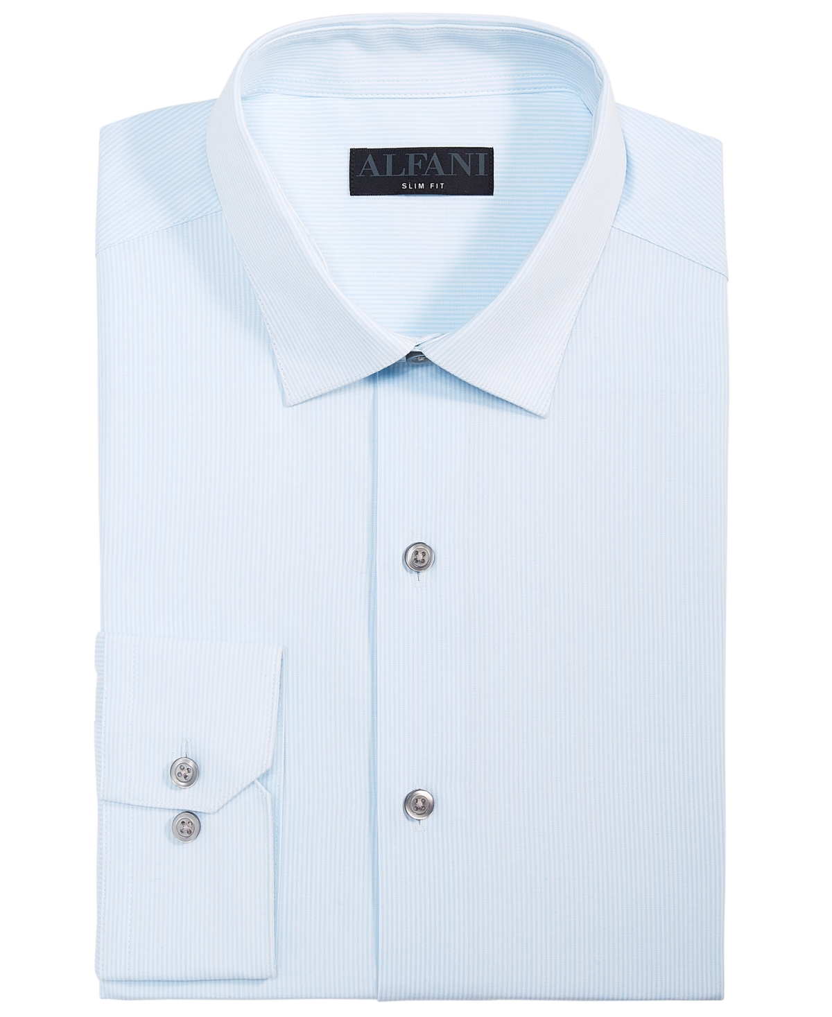 Alfani Men's Slim-fit Stripe Dress Shirt, Created For Macy's In Lt Blue