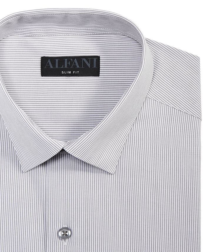 Alfani Men's Slim-Fit Stripe Dress Shirt, Created for Macy's & Reviews ...